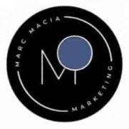 Logotipo circular de agencia de marketing.